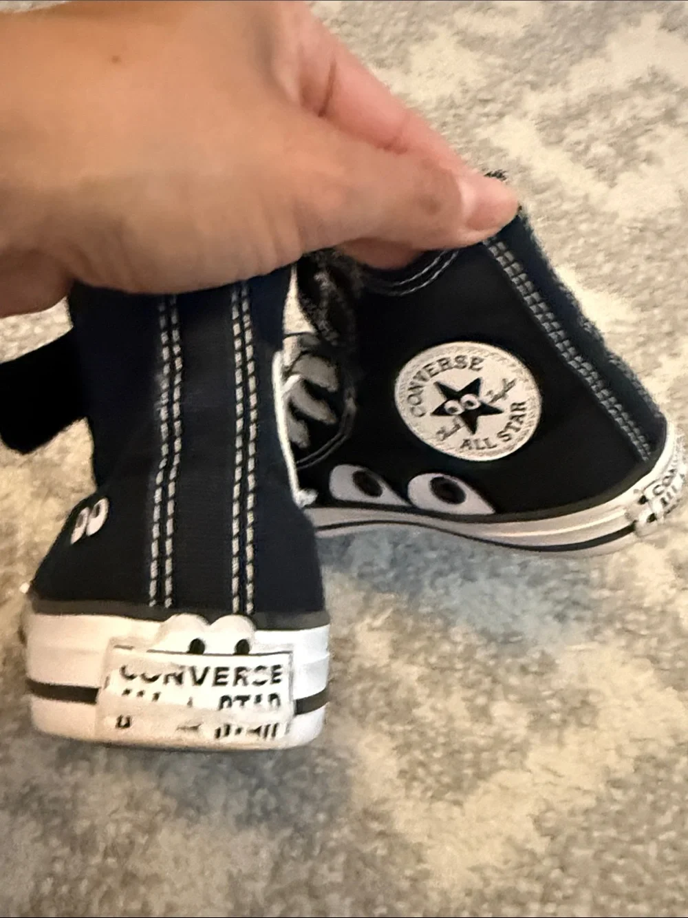 Converse Kids' Black and White High-Top Sneakers